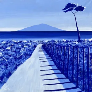Sentier côtier - bleu outremer