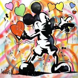 Mickey graffiti love
