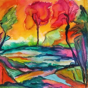 Les arbres près du lac