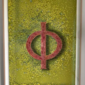 Phi - Ten Greek Letters. Modèle d'encadrement.