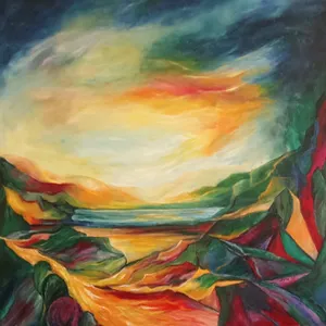 Le Lac au coucher de soleil