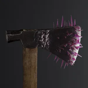 La Hache Aux Epines Couleur Lie-de Vin - Stèle photographique.