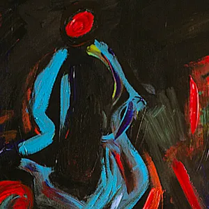 Blue Man with Flowers