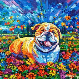Among the flowers