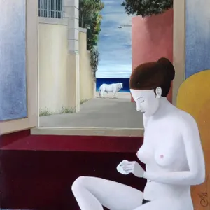 By the window