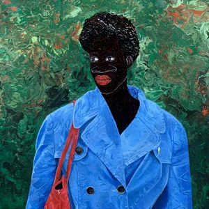 lady in blue jacket