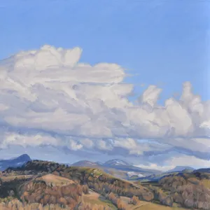 Trente janvier, nuages du soir sur les Roches de Mariol