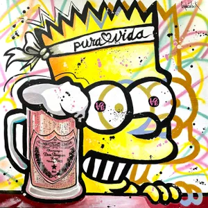 Bart Simpson, loves Don Pérignon rosé champagne