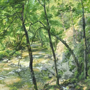 Les quatre arbres au bord de la Sumène