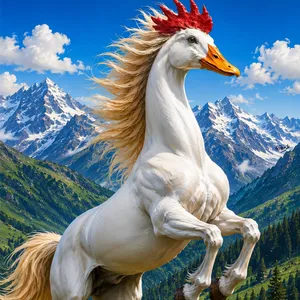 Duck Horse in the Mountains
