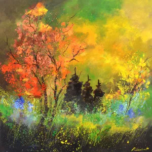 An orange tree in autumn