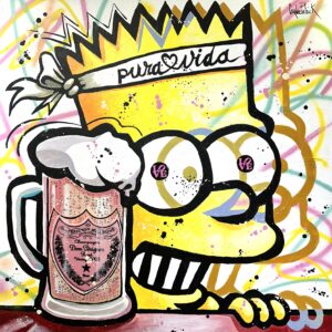 Bart Simpson, loves Don Pérignon rosé champagne