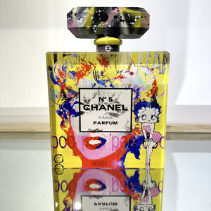 Flacon Chanel n°5, Marilyn et Betty, jaune