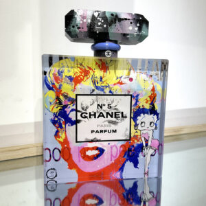 Flacon Chanel n°5, Marilyn et Betty, bleu