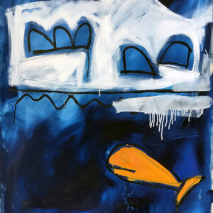 AN ORANGE WHALE VISITS INUITS