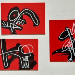 Triptychon Art Brut "The bad Reds"